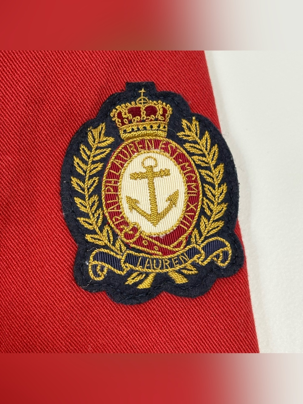 Ralph Lauren Vintage LRL Lauren Jean Co Red Fireman Jacket Sz Petite M - Picture 3 of 15